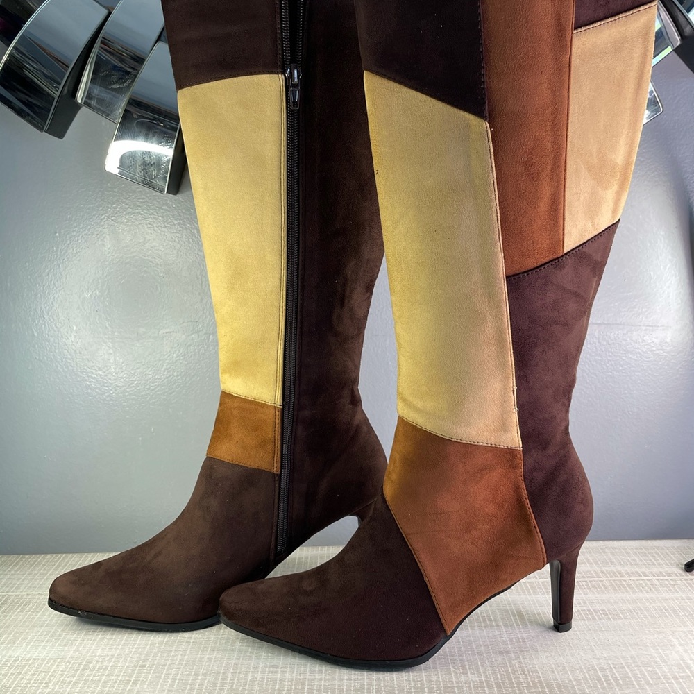 Classified multi color boots